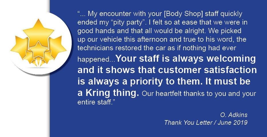 Thank you Letter from O. Adkins